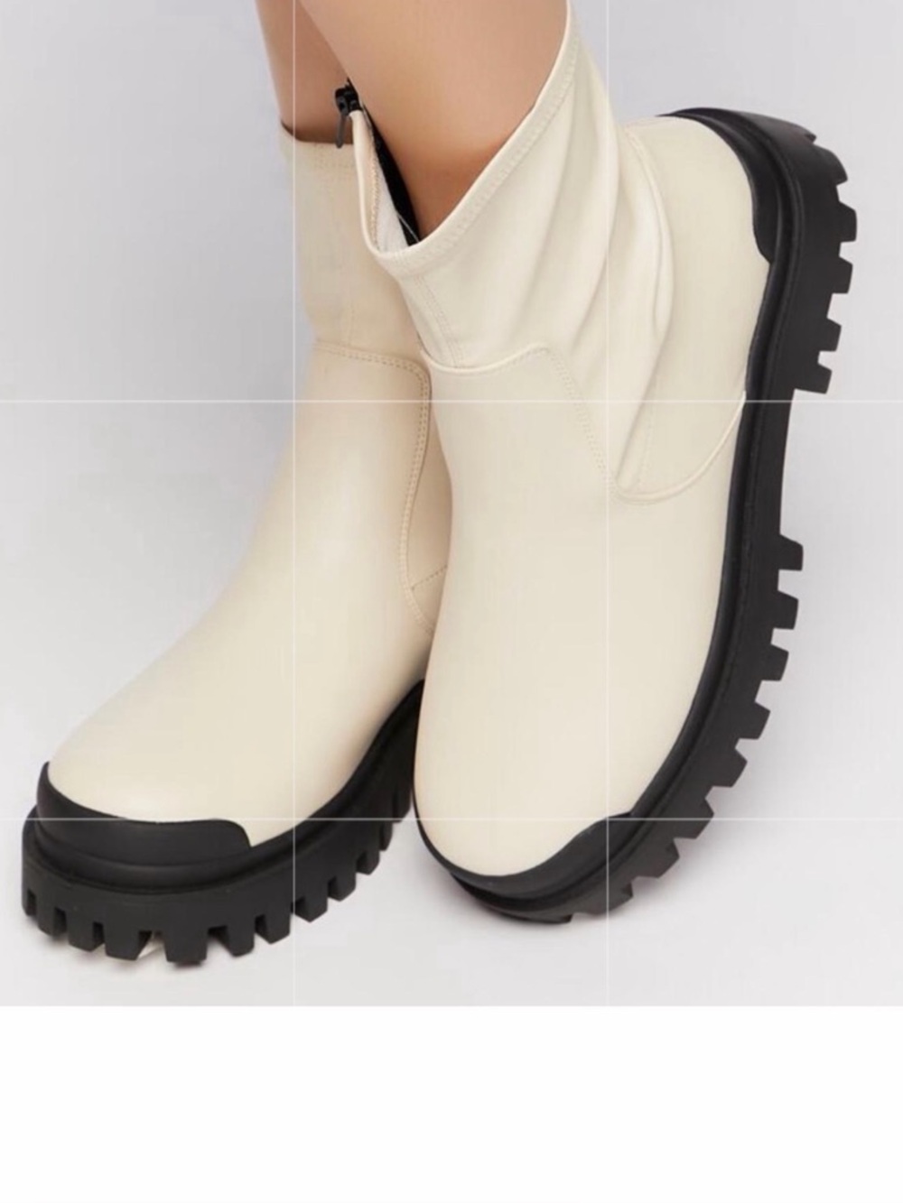 FOREVER 21 NWOT Faux Leather Lug Boots